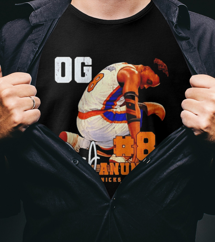 OG Anunoby Number 8 New York Knicks Basketball T-Shirt