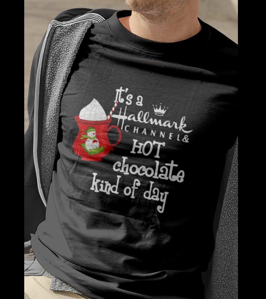 It's A Hallmark Channel Hot Chocolate Kind Of Day Snowman T-Shirt