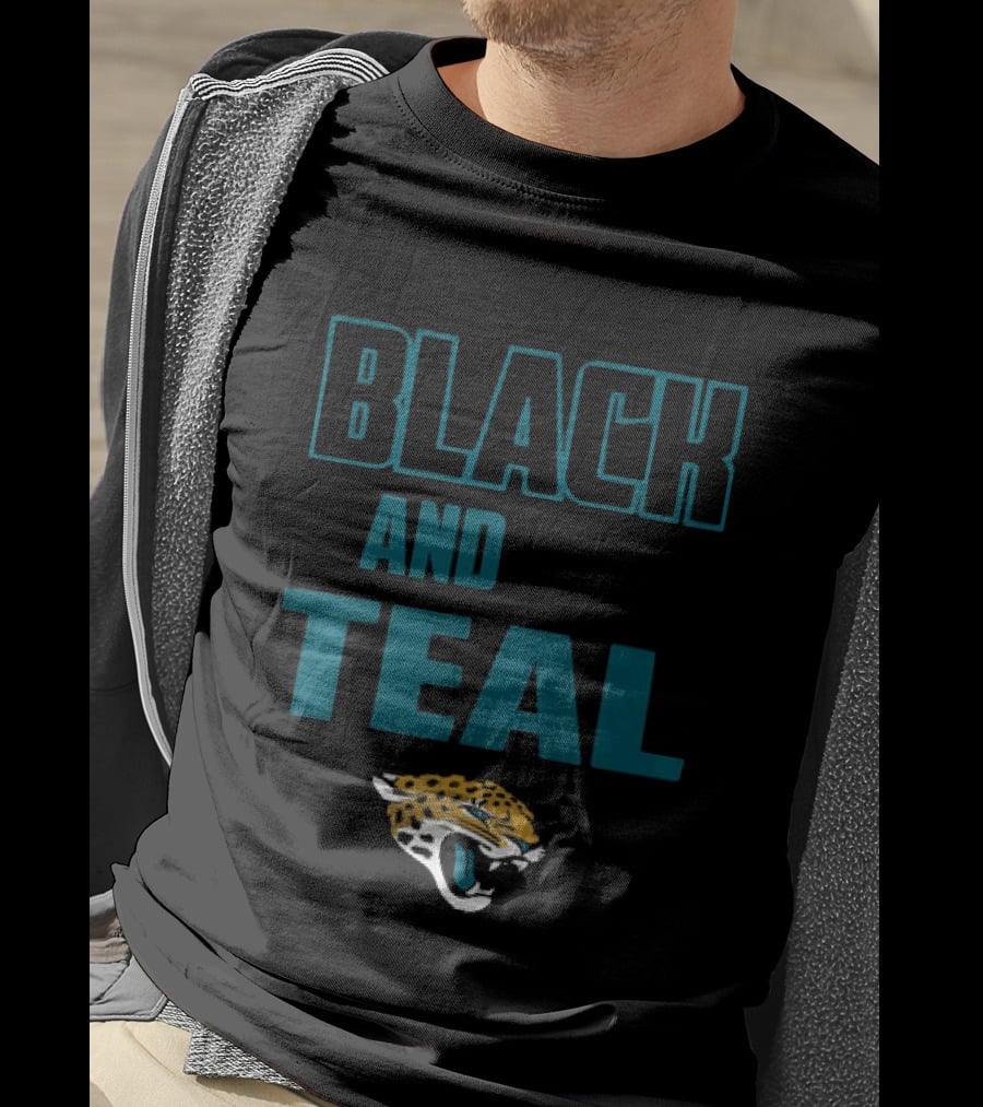 Jaguars Black And Teal Blanket With Iconic Jaguar T-Shirt