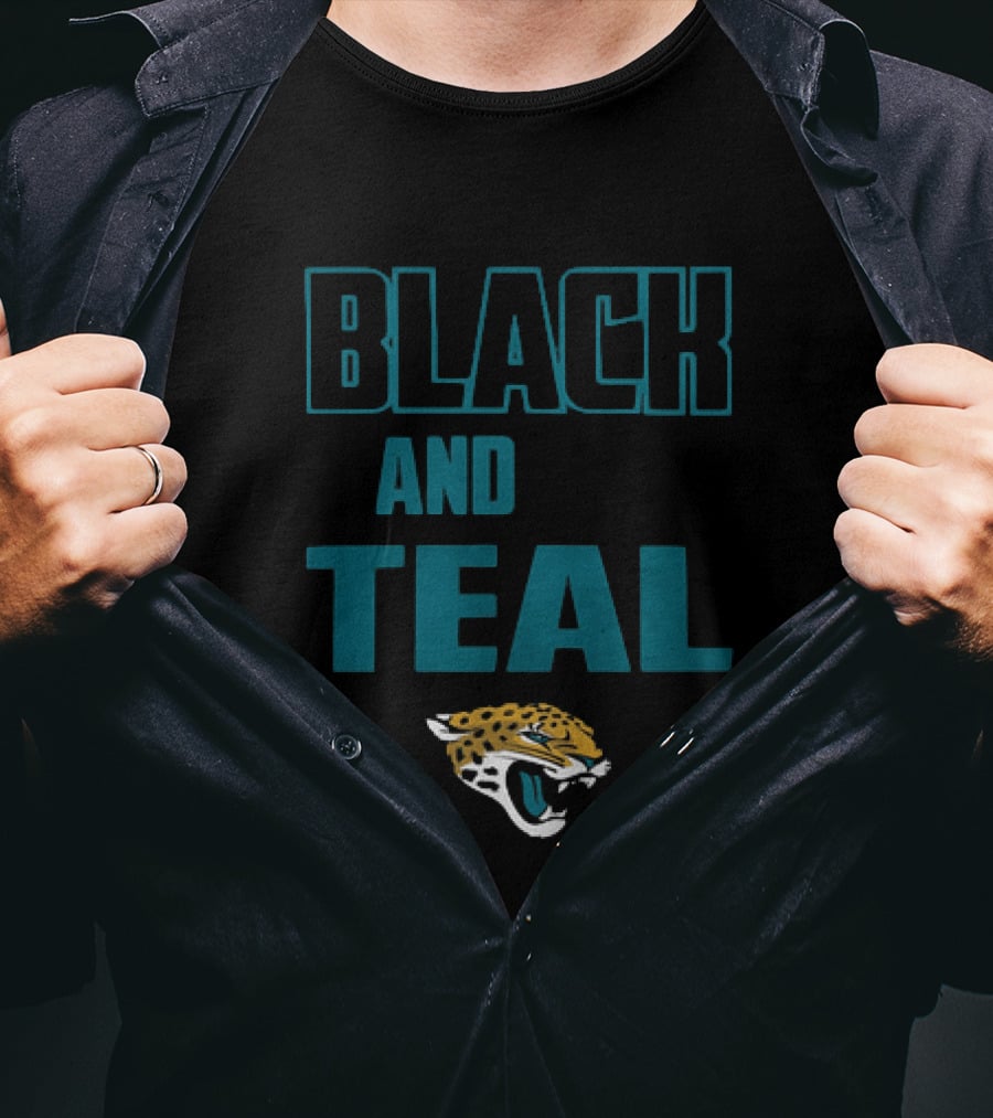 Jaguars Black And Teal Blanket With Iconic Jaguar T-Shirt