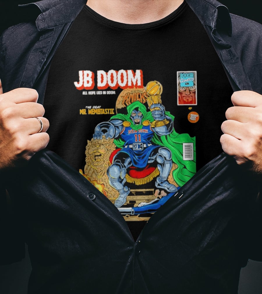 JB Doom New York Knicks 2026 NBA Champs The Death Of Mr. Wembtastic T-Shirt