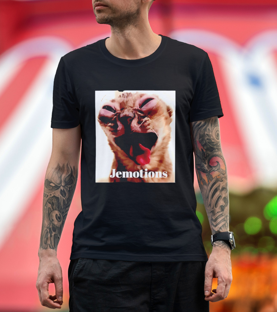 Jemotions Cat Funny Kitten Face Hilarious Expression T-Shirt