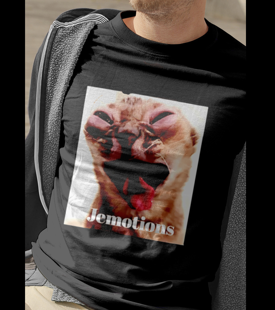 Jemotions Cat Funny Kitten Face Hilarious Expression T-Shirt