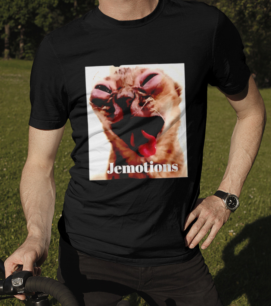 Jemotions Cat Funny Kitten Face Hilarious Expression T-Shirt