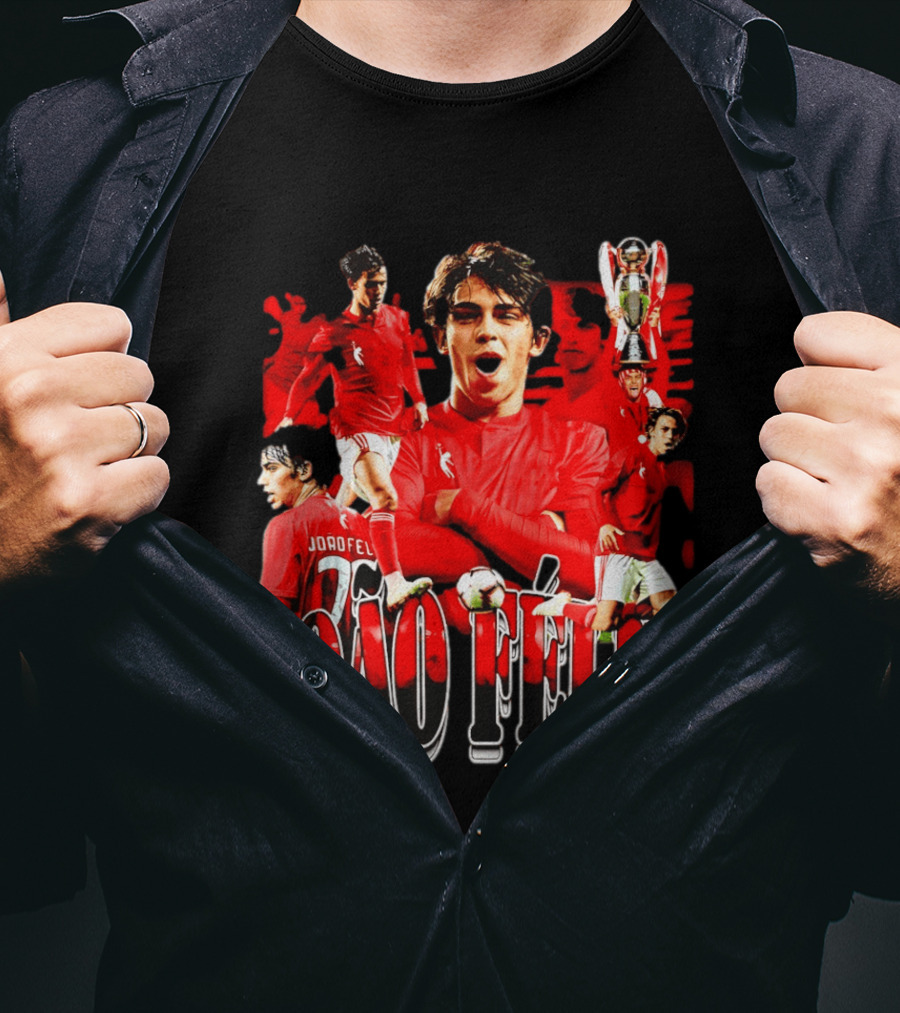 João Félix SL Benfica Football Star Reds Celebration T-Shirt