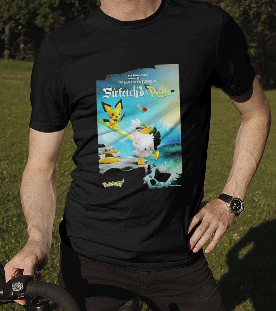 Pokémon Tales The Misadventures Of Sirfetch'd And Pichu Adventure Scene T-Shirt
