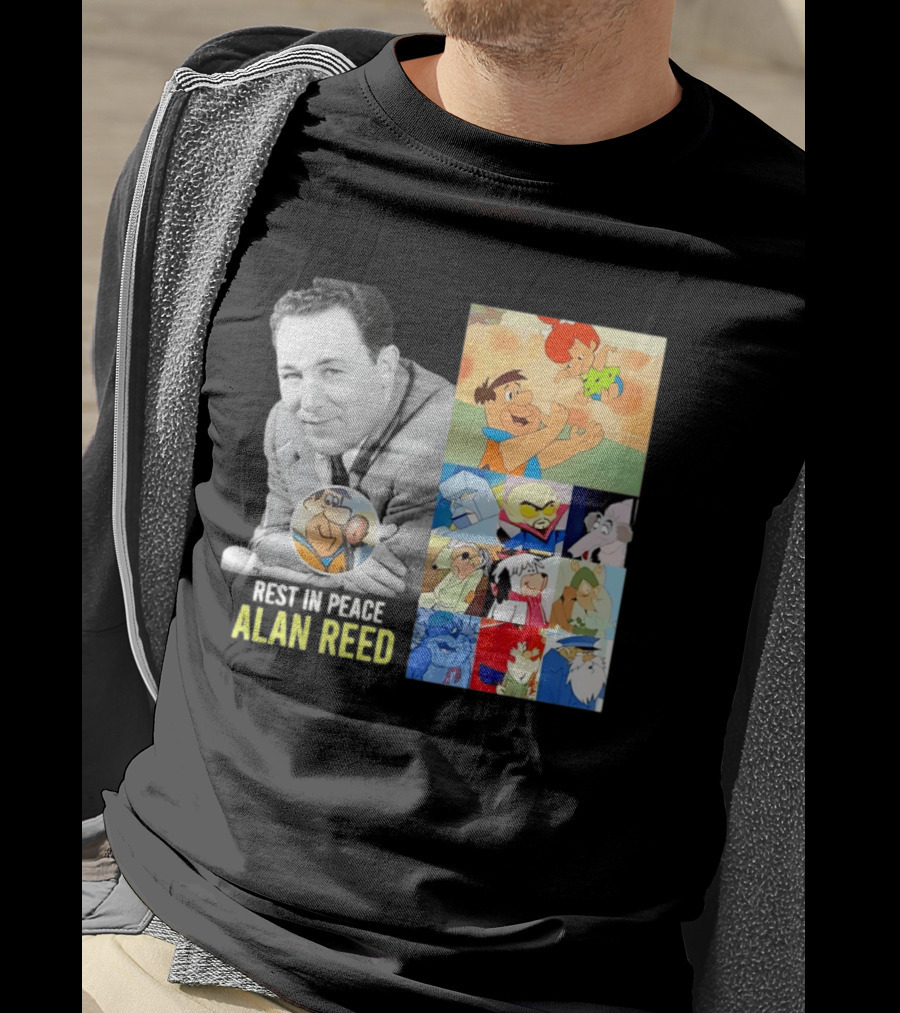 Rest In Peace Alan Reed Iconic Characters Montage Fred Flintstone Nostalgia T-Shirt