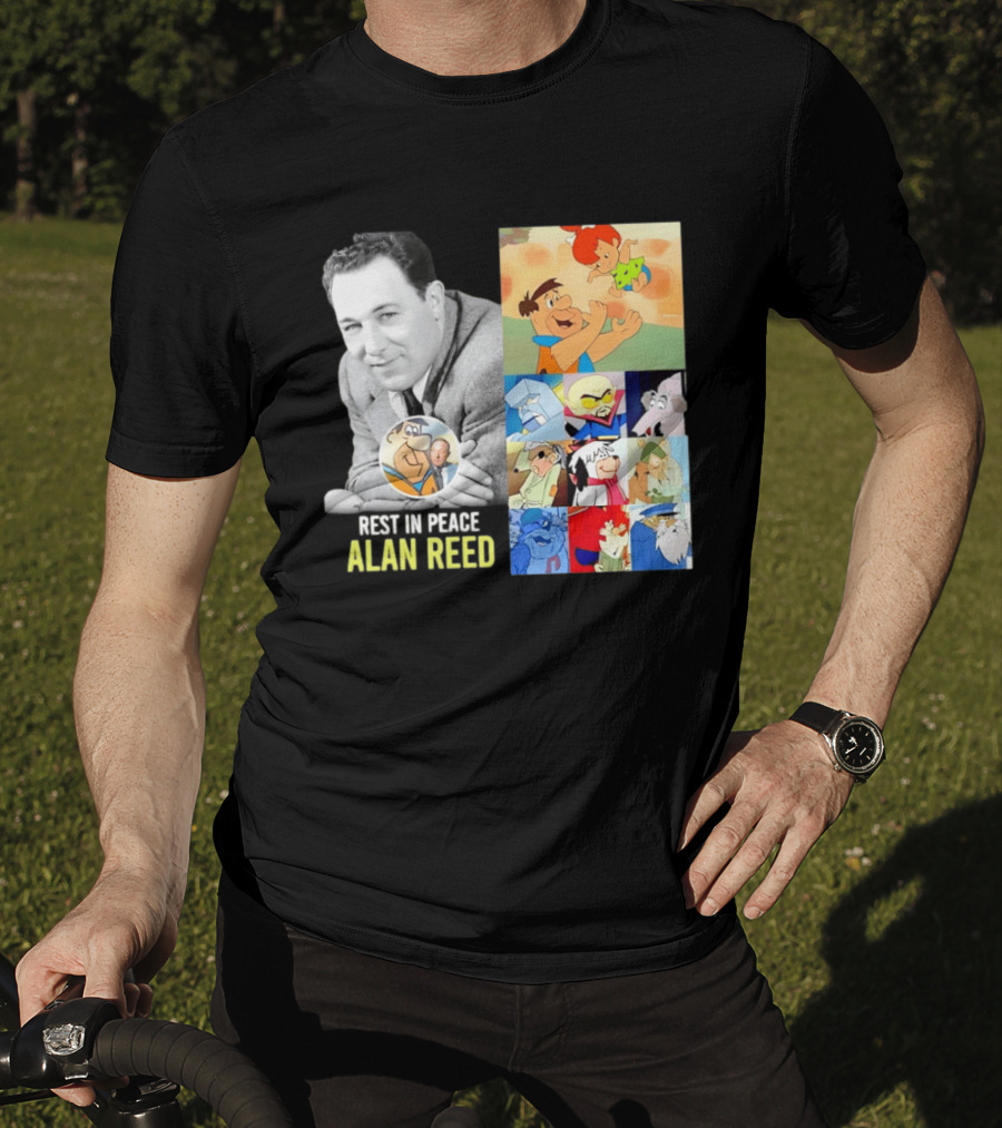 Rest In Peace Alan Reed Iconic Characters Montage Fred Flintstone Nostalgia T-Shirt