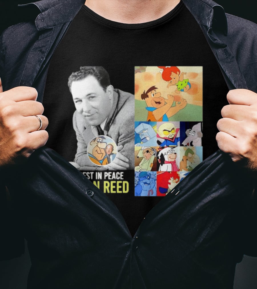 Rest In Peace Alan Reed Iconic Characters Montage Fred Flintstone Nostalgia T-Shirt