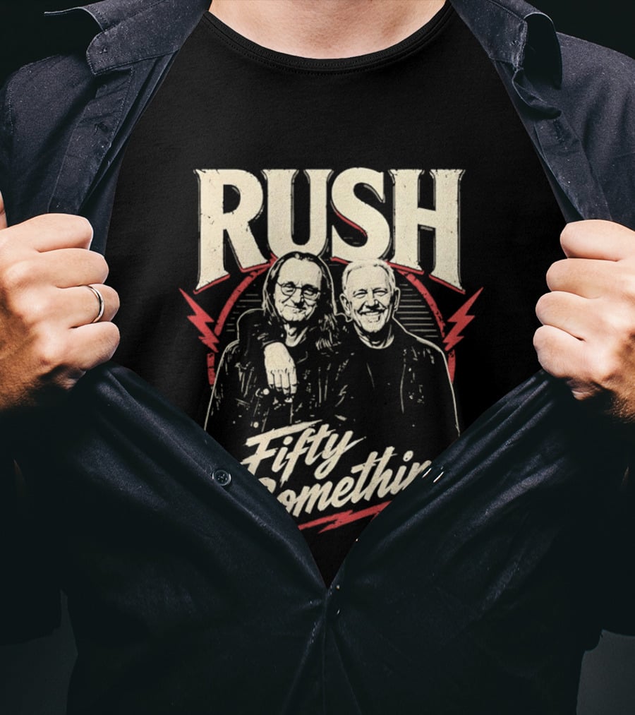 Rush Band Geddy Lee Alex Lifeson Fifty Something T-Shirt