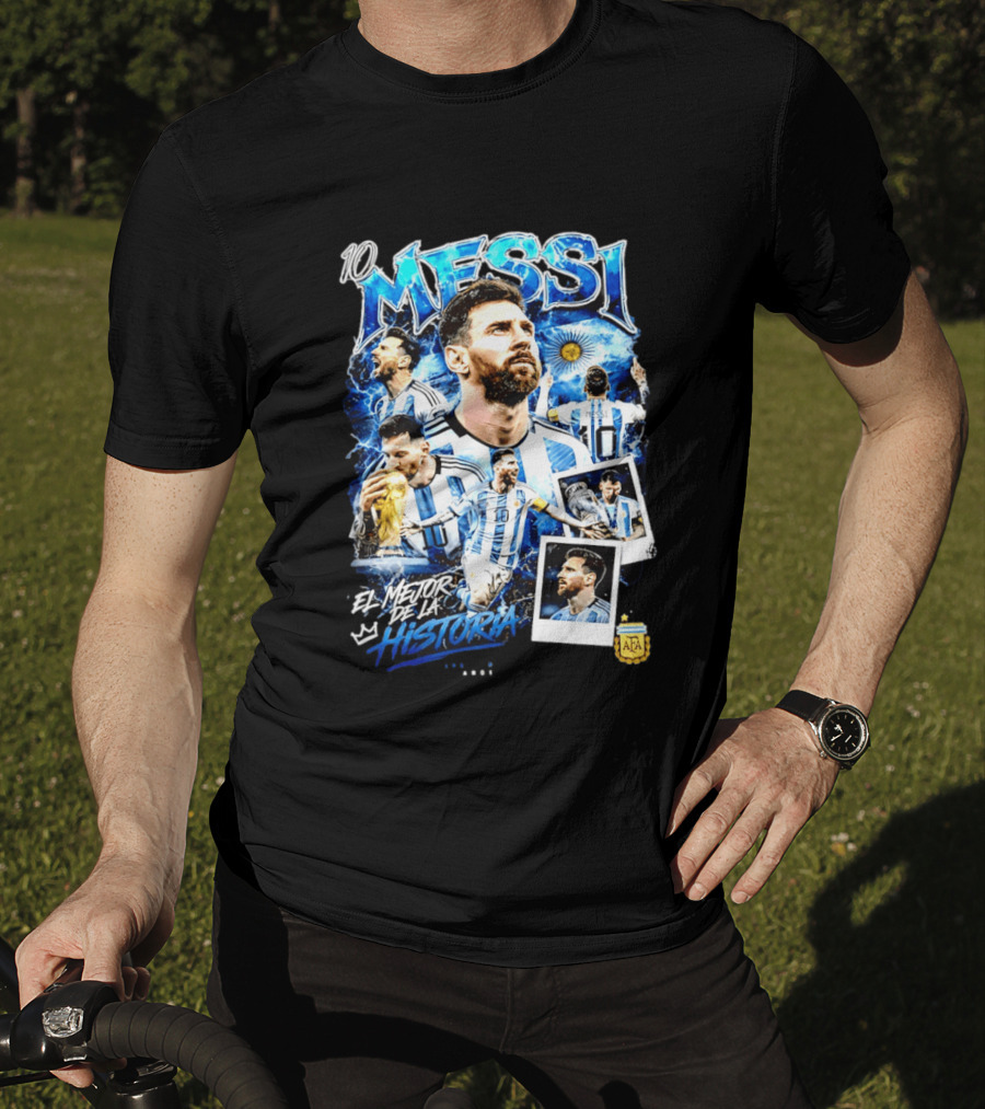10 Messi El Mejor De La Historia Argentina AFA World Cup T-Shirt