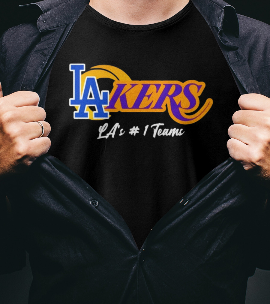 Los Angeles Dodgers Lakers LA's #1 Teams NBA 2026 T-Shirt