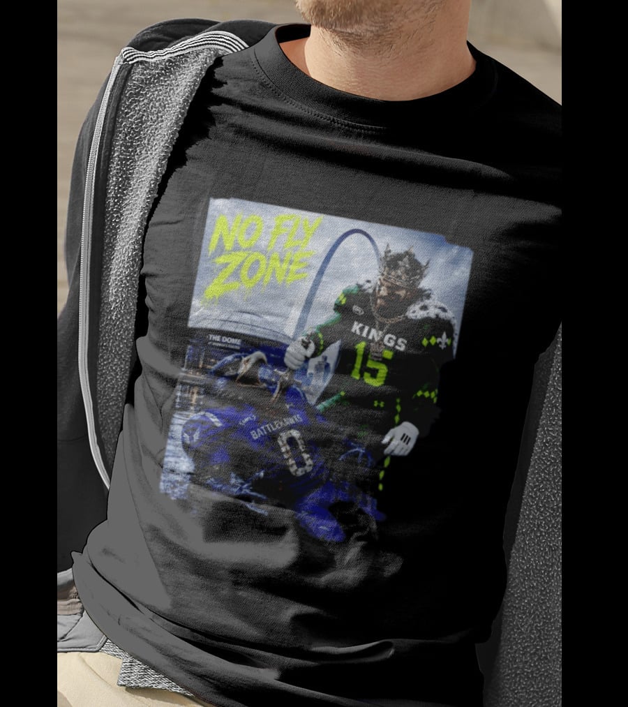 No Fly Zone Kings 15 Defeat Battlehawks The Dome At America's Center T-Shirt