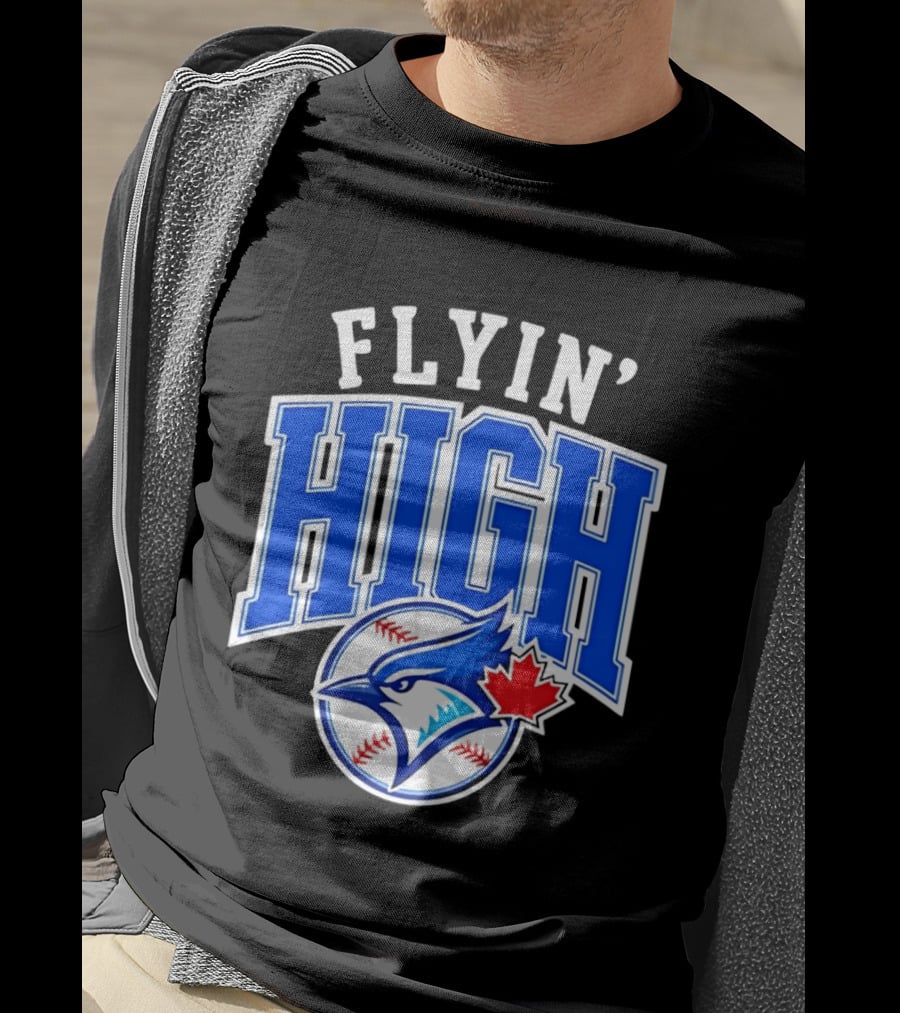 Flyin' High Toronto Blue Jays Maple Leaf Baseball Team T-Shirt