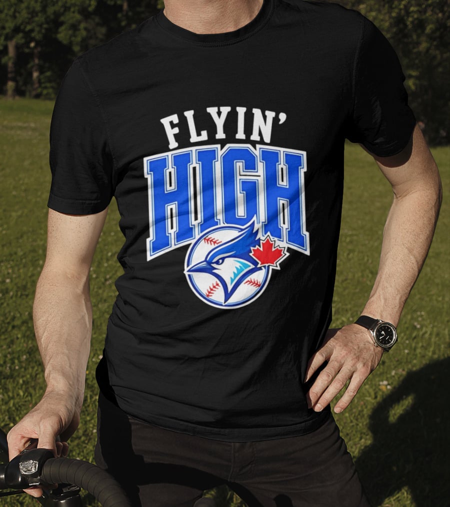 Flyin' High Toronto Blue Jays Maple Leaf Baseball Team T-Shirt