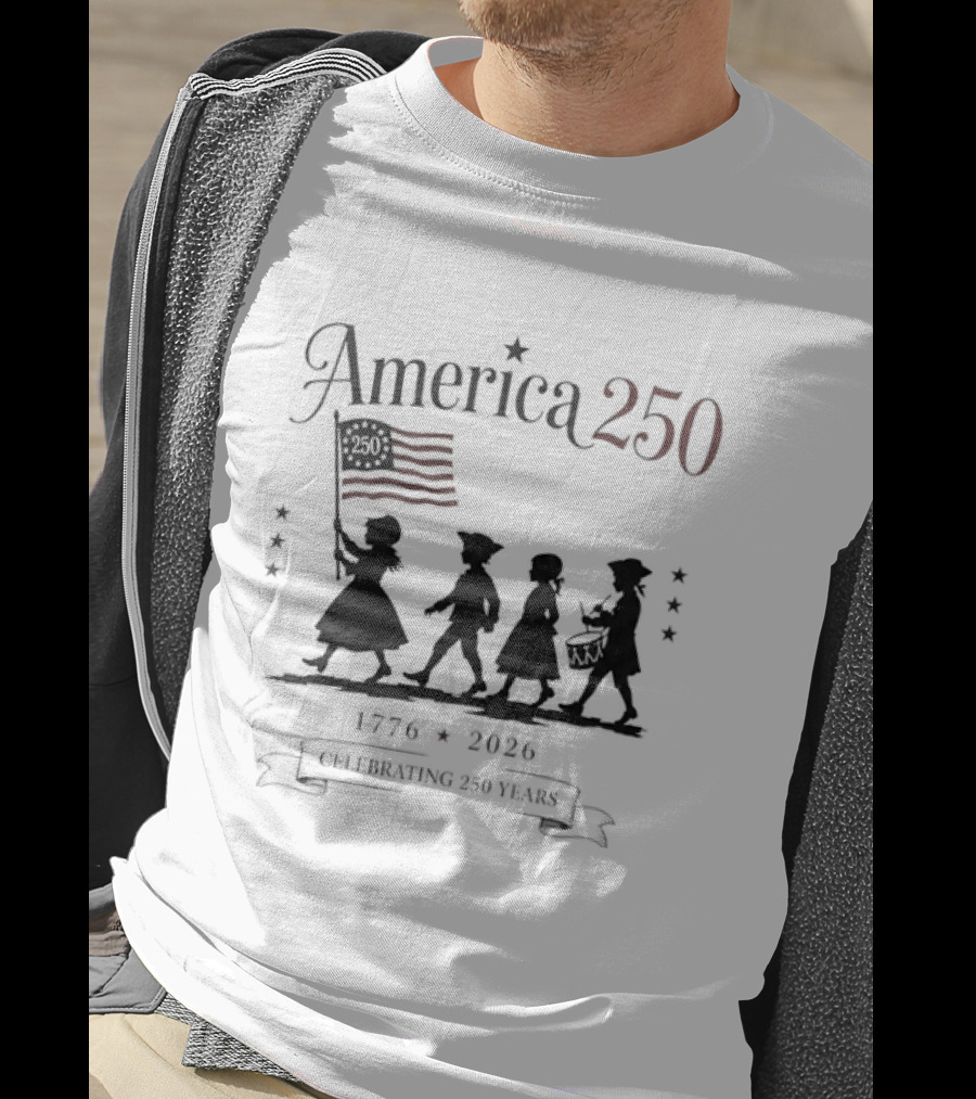 America 250 Celebrating 250 Years 1776 2026 Fourth Of July Anniversary T-Shirt