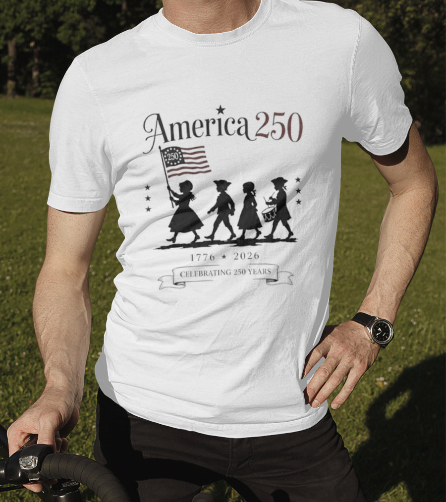 America 250 Celebrating 250 Years 1776 2026 Fourth Of July Anniversary T-Shirt