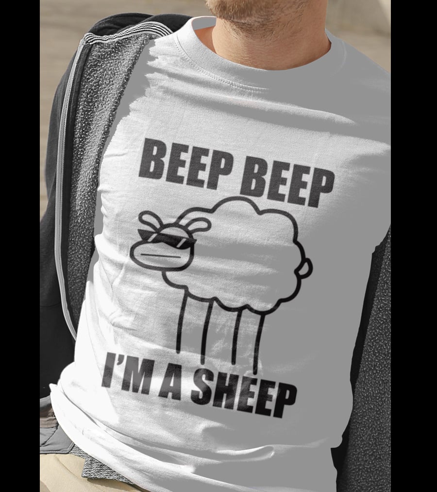 ASDFMOVIE10 Beep Beep I'm A Sheep Racerback Tank T-Shirt