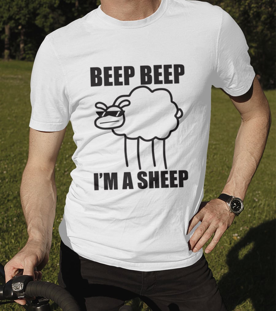 ASDFMOVIE10 Beep Beep I'm A Sheep Racerback Tank T-Shirt