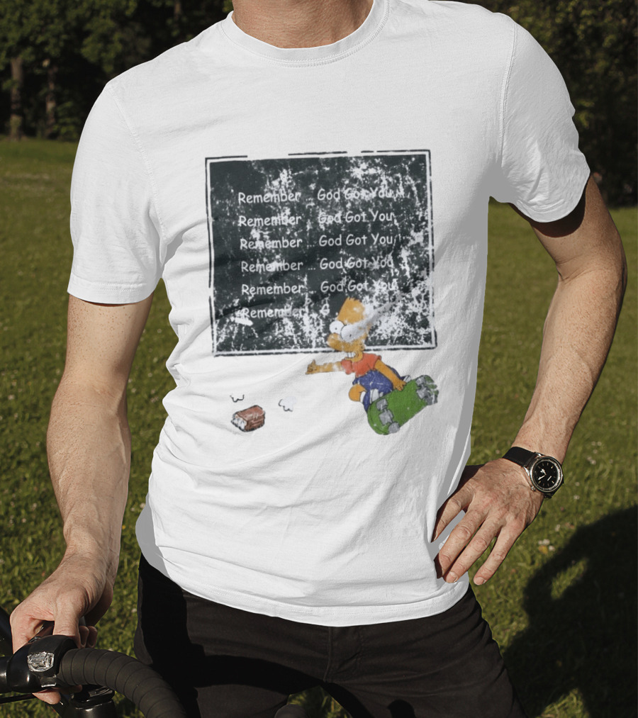 Boneyard Bart Remember God Got You Skateboard T-Shirt