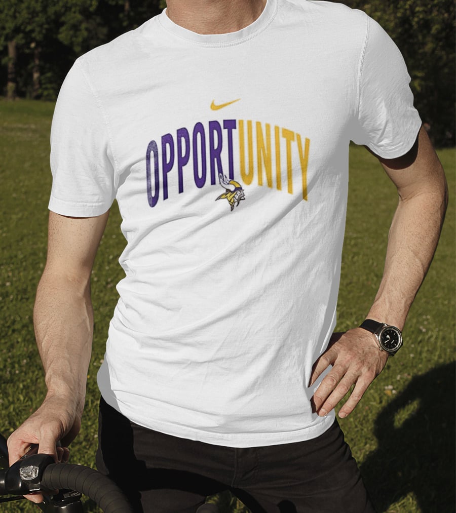 Nike Minnesota Vikings Opportunity Justice Freedom Equity T-Shirt