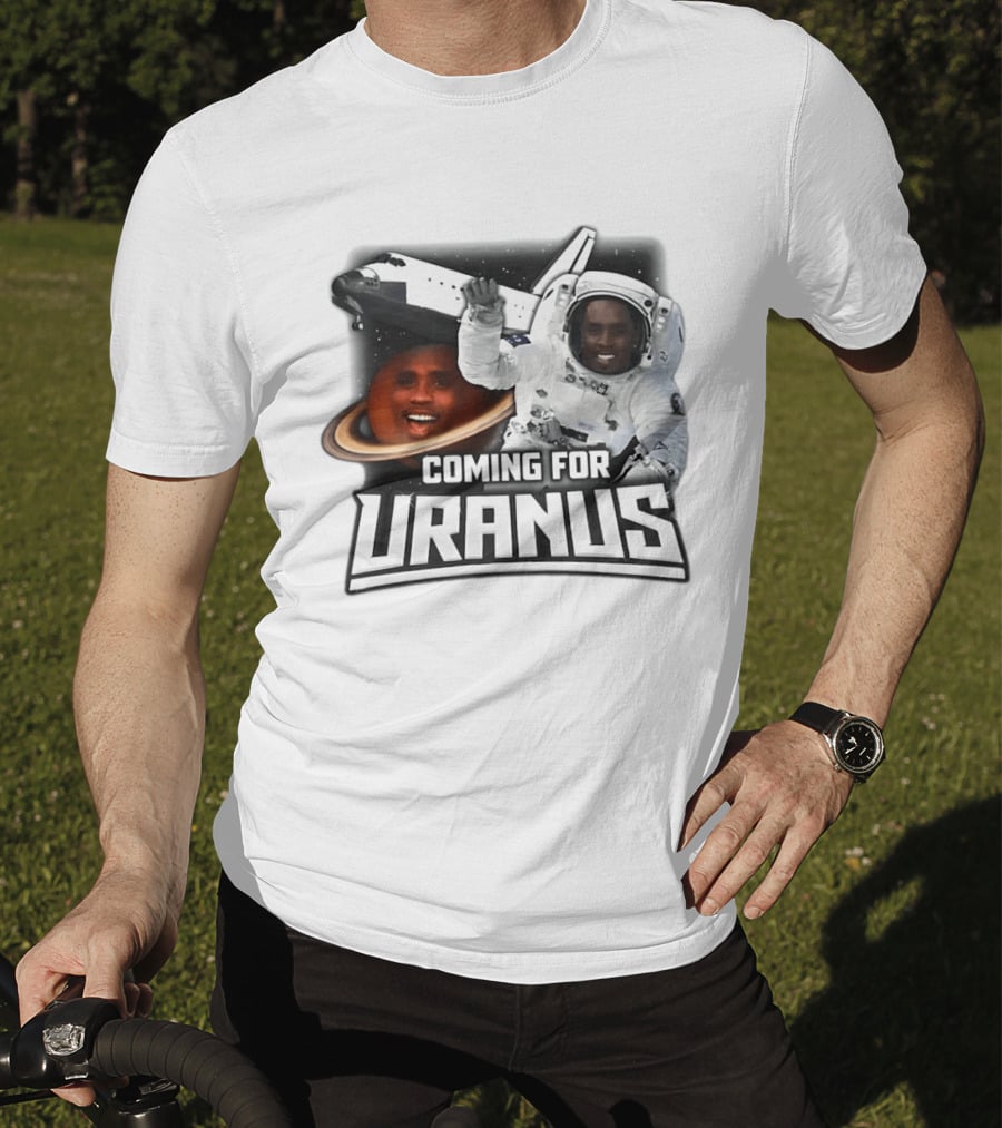 Coming For Uranus Astronaut Spaceship Humor T-Shirt