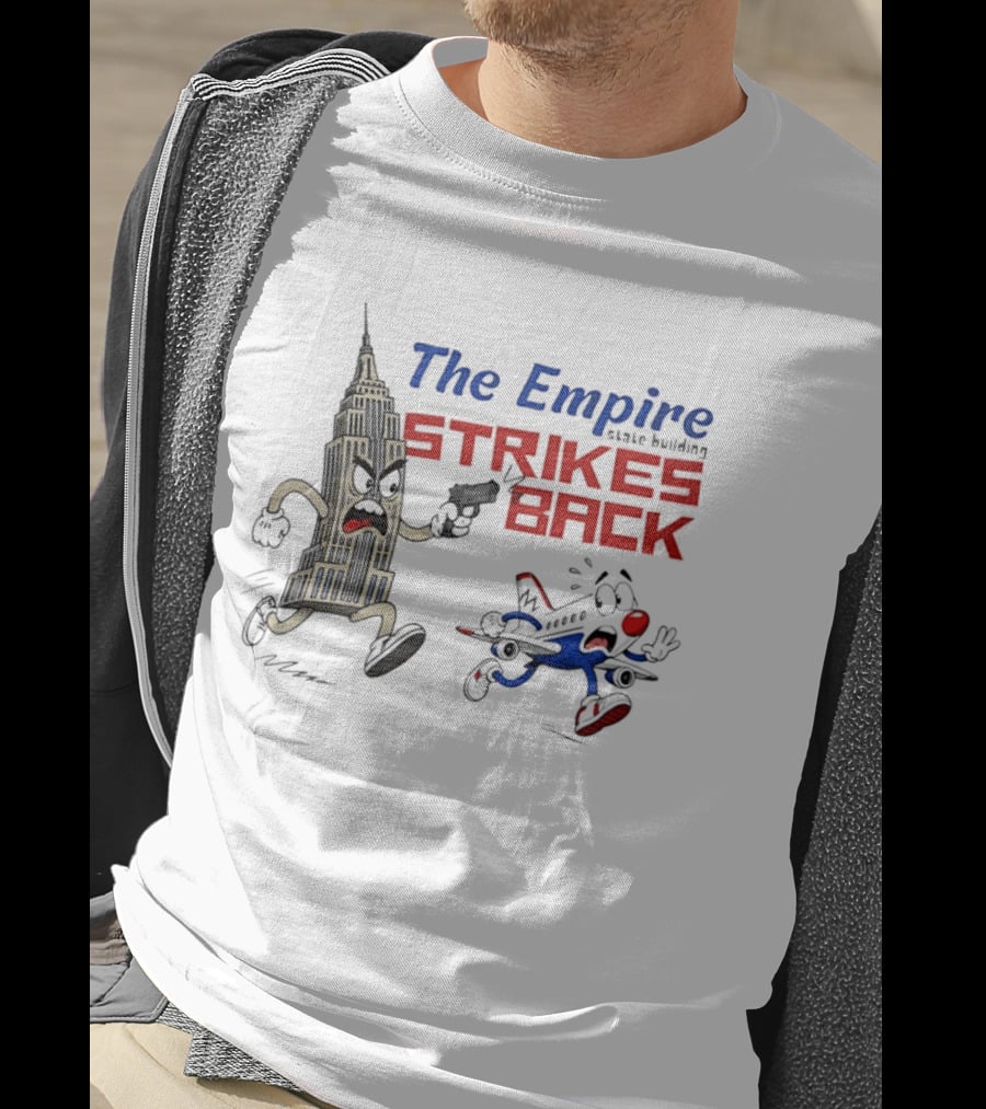 The Empire Strikes Back New York City Parody Featuring Cityscape Showdown T-Shirt