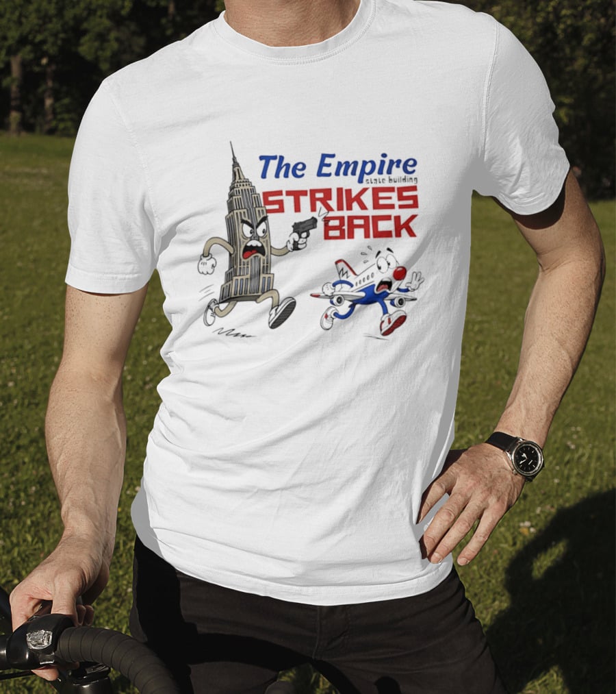 The Empire Strikes Back New York City Parody Featuring Cityscape Showdown T-Shirt