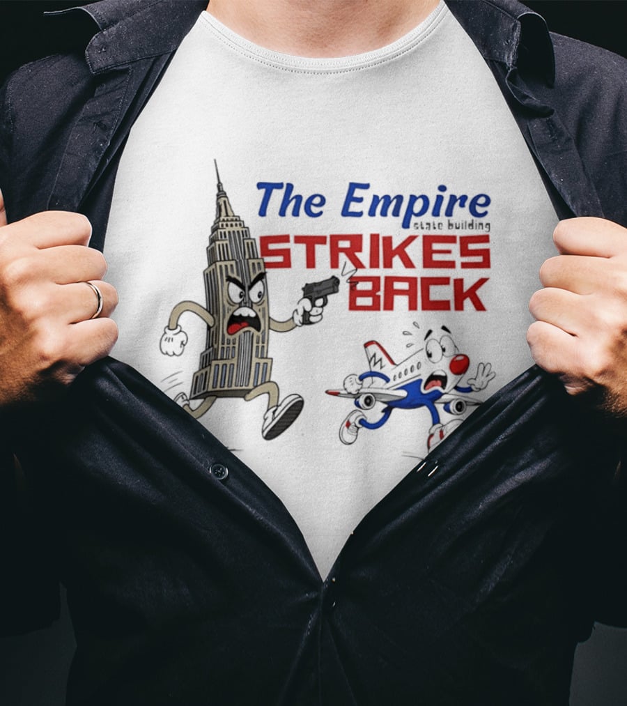 The Empire Strikes Back New York City Parody Featuring Cityscape Showdown T-Shirt