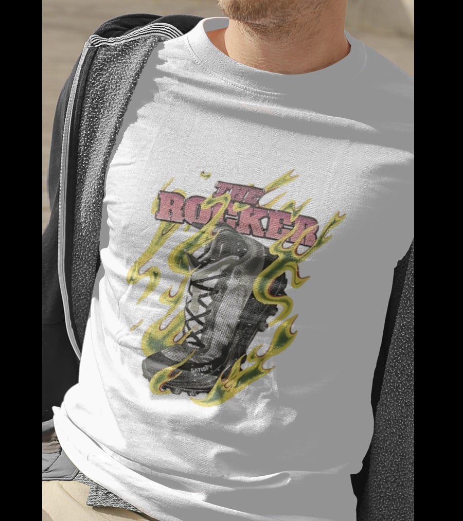 The Rocker Satisfy Running Original Trailblazer Flame Boot T-Shirt