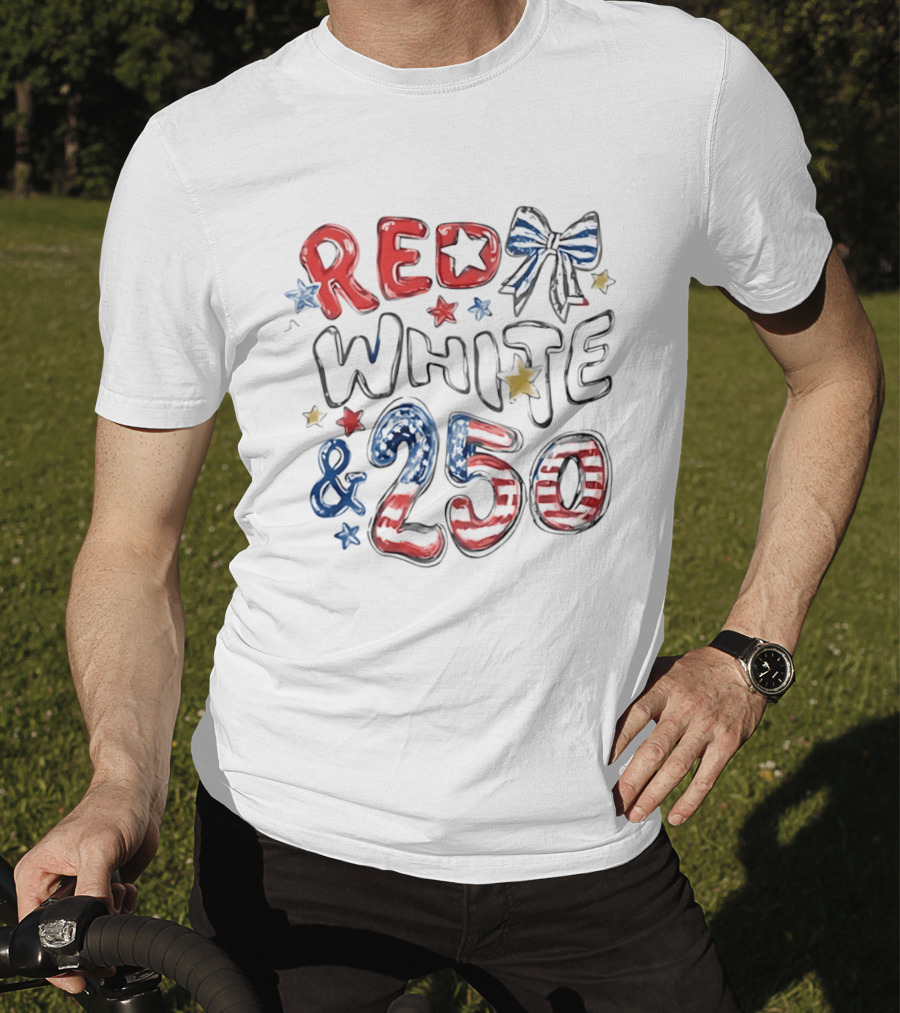 Red White And 250 Stars & Stripes T-Shirt