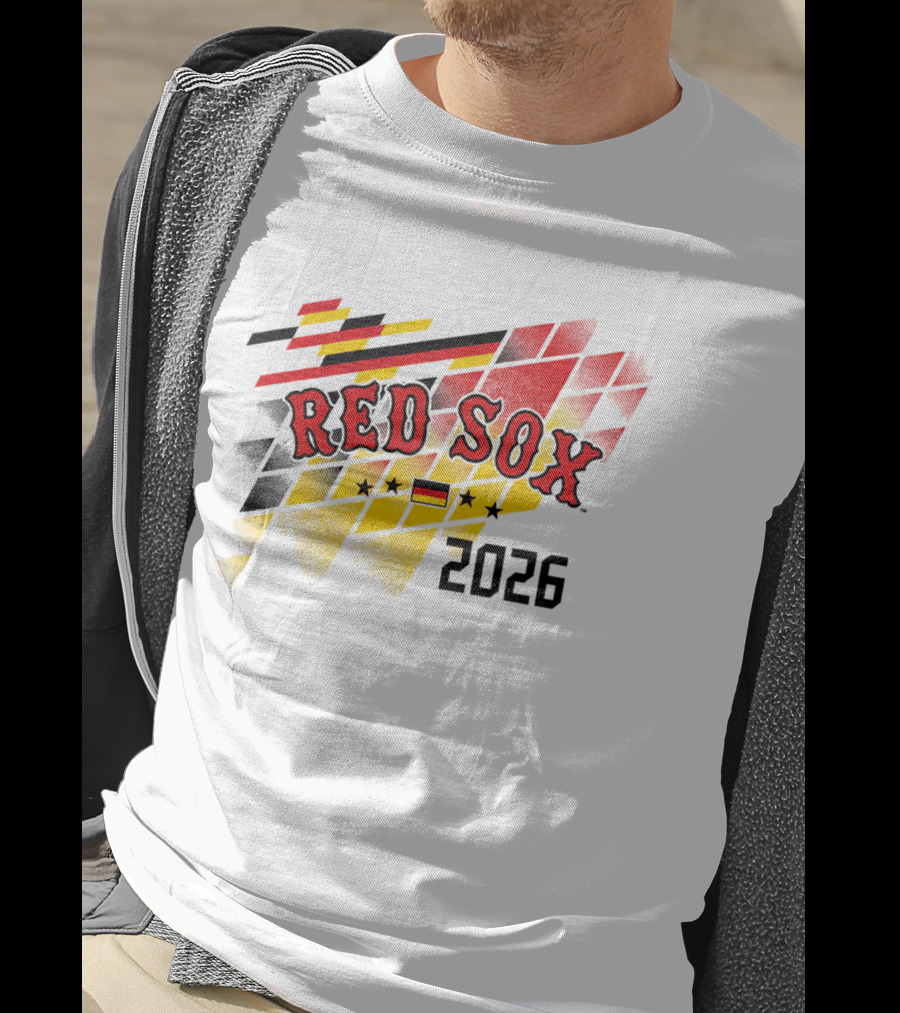 Red Sox 2026 German Celebration With Flag And Stars T-Shirt