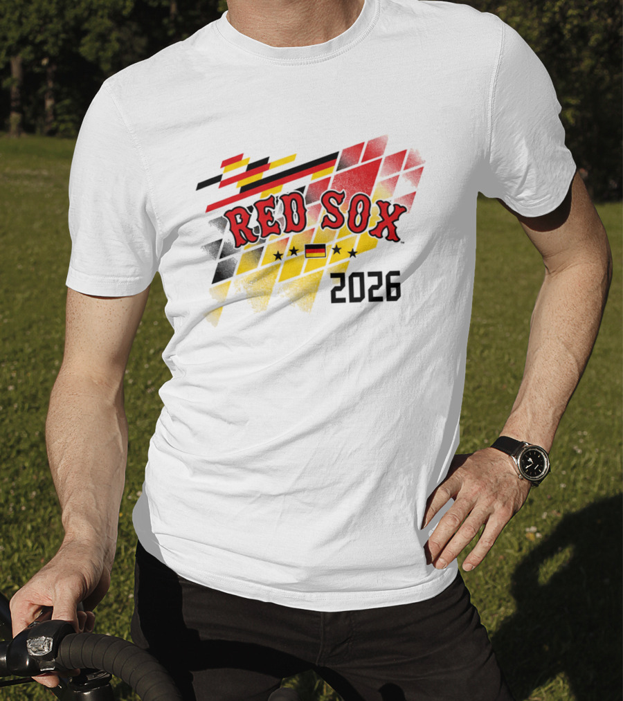 Red Sox 2026 German Celebration With Flag And Stars T-Shirt