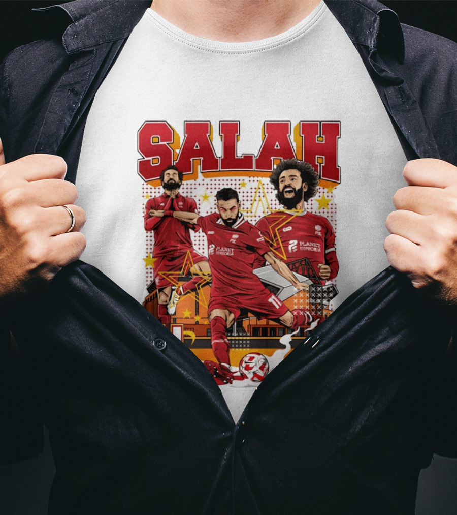 Mohamed Salah Liverpool FC Planet Euphoria Premier League T-Shirt