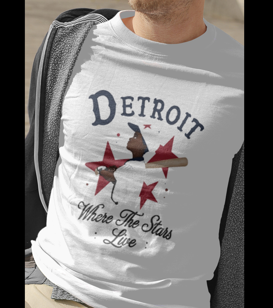 Detroit Baseball Where The Stars Live T-Shirt