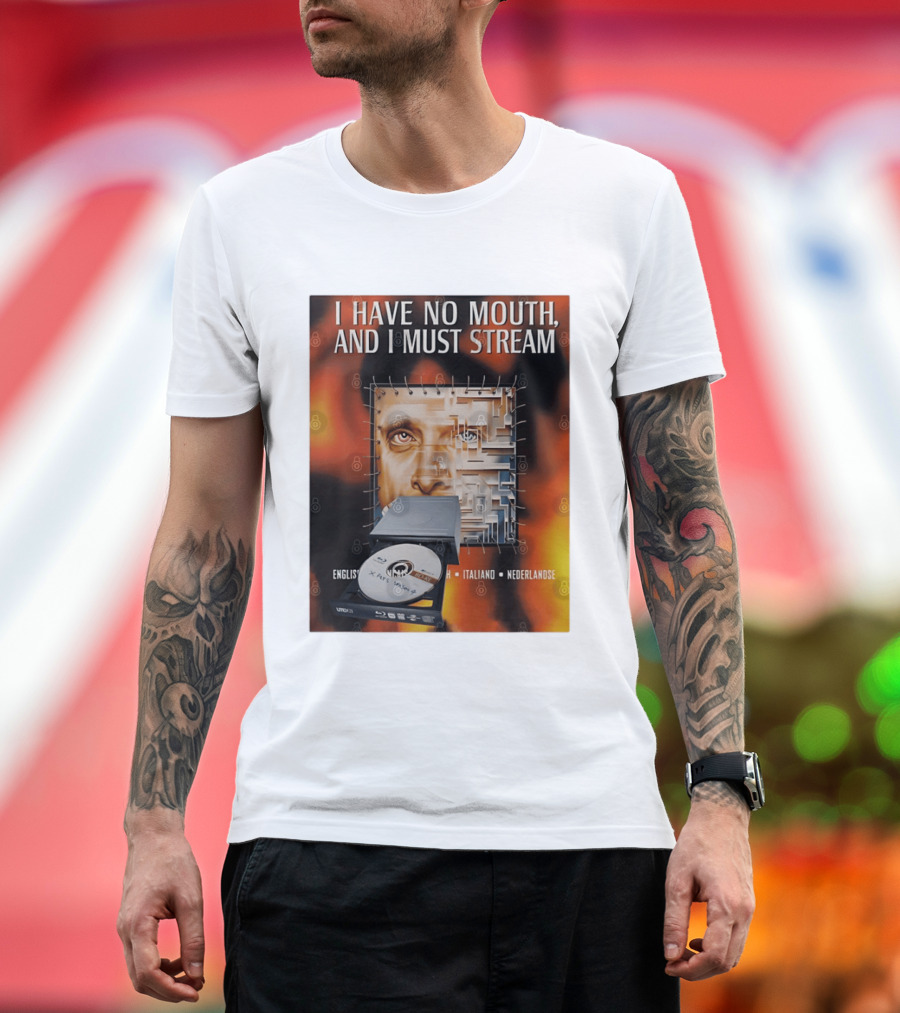 I Have No Mouth And I Must Stream Disc Drive Maze T-Shirt