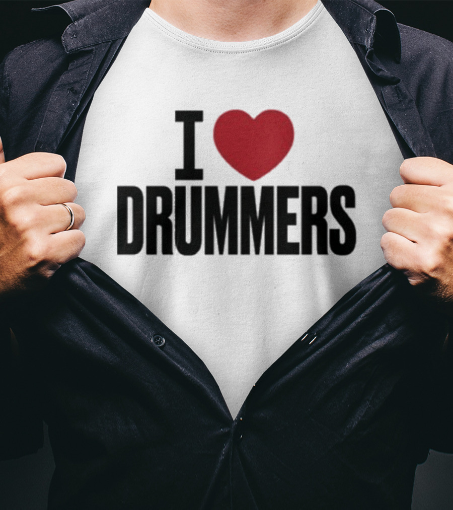 G Flip I Heart Drummers T-Shirt