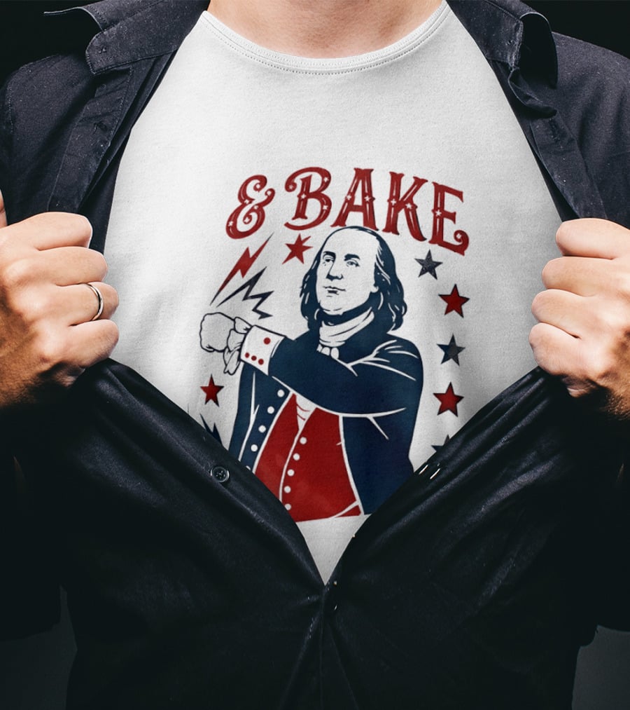 George Washington 4th Of July Bake American 250th Celebration T-Shirt