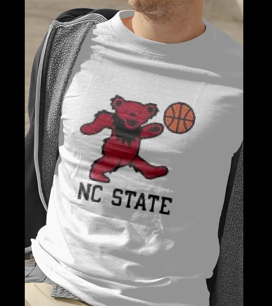 Grateful Dead NC State Wolfpack Bears Basketball Team Collaboration T-Shirt
