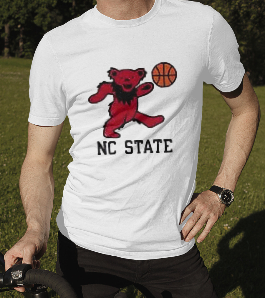 Grateful Dead NC State Wolfpack Bears Basketball Team Collaboration T-Shirt