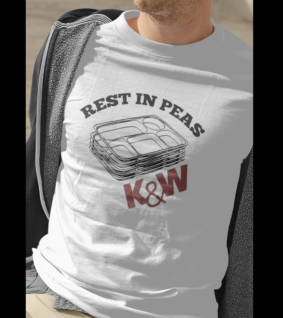 Rest In Peas K&W Cafeteria Tray Stack Retro Humor T-Shirt