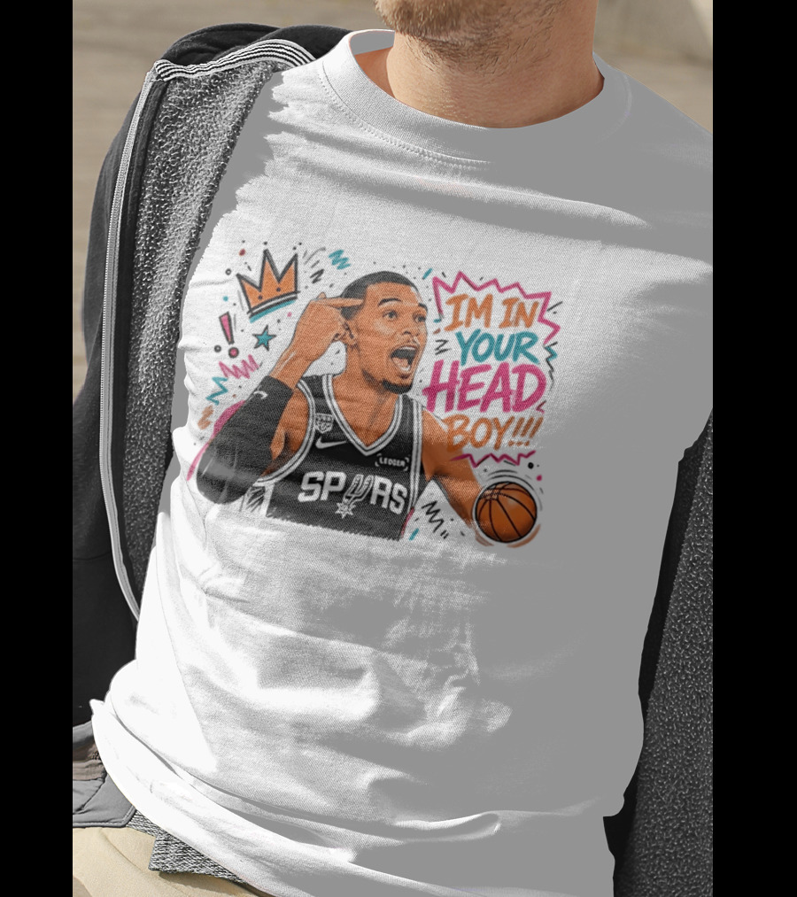 San Antonio Spurs Victor Wembanyama I'm In Your Head Boy Basketball Star T-Shirt
