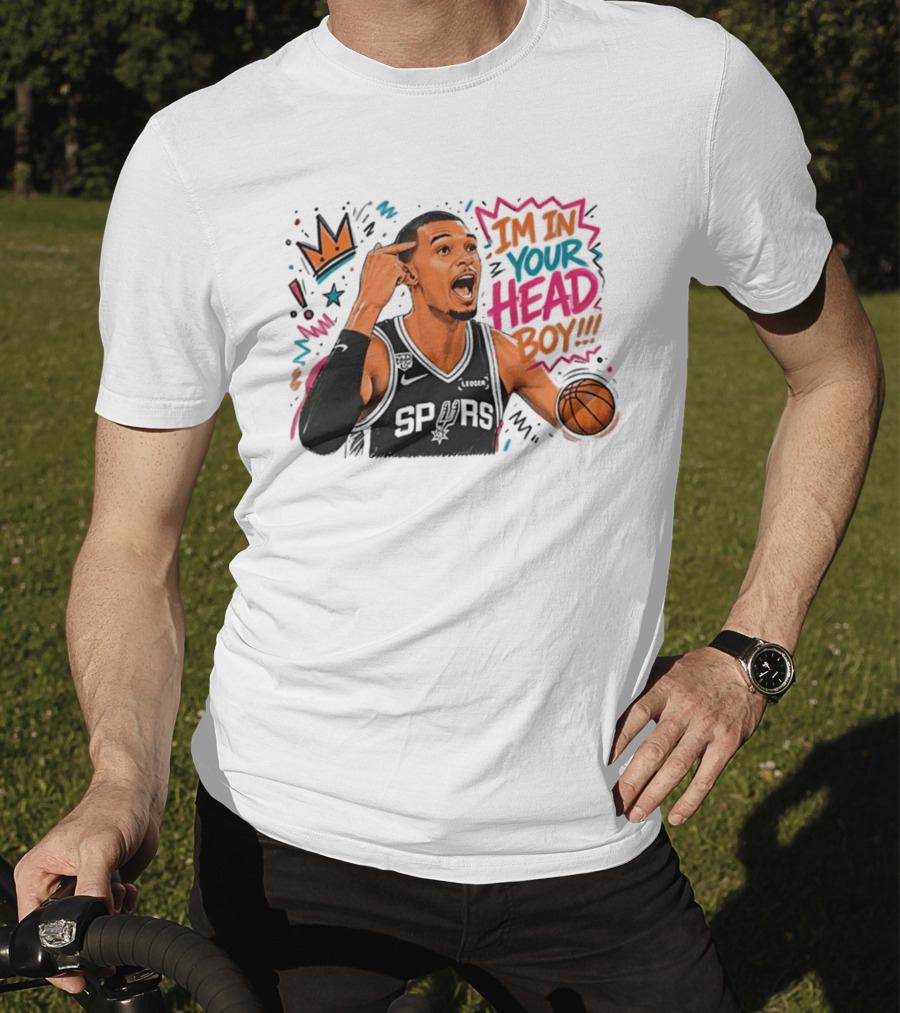 San Antonio Spurs Victor Wembanyama I'm In Your Head Boy Basketball Star T-Shirt