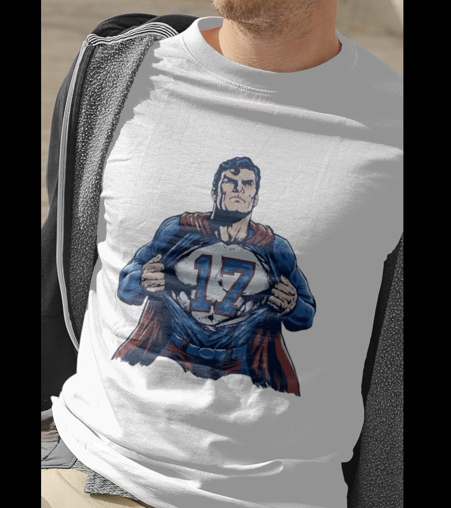 Superman Secret Identity 17 Josh Allen Buffalo Bills T-Shirt