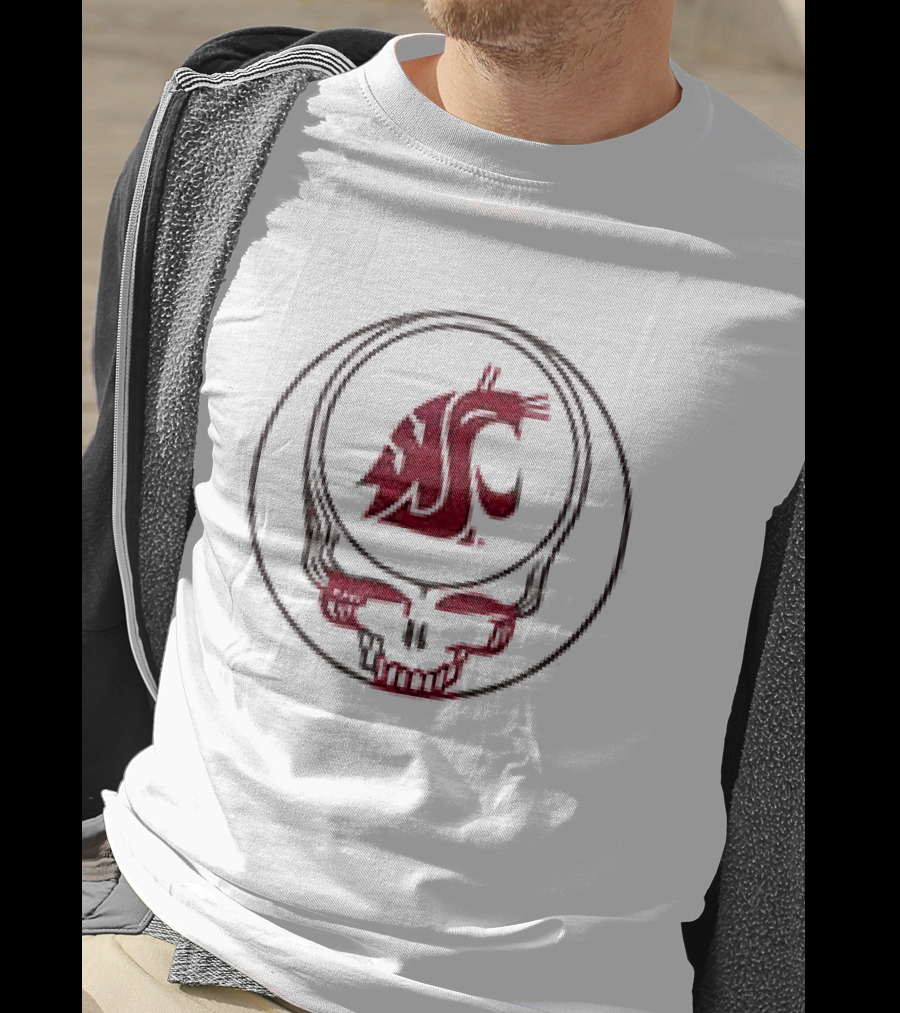Grateful Dead Skull Washington State Cougars Collaboration T-Shirt