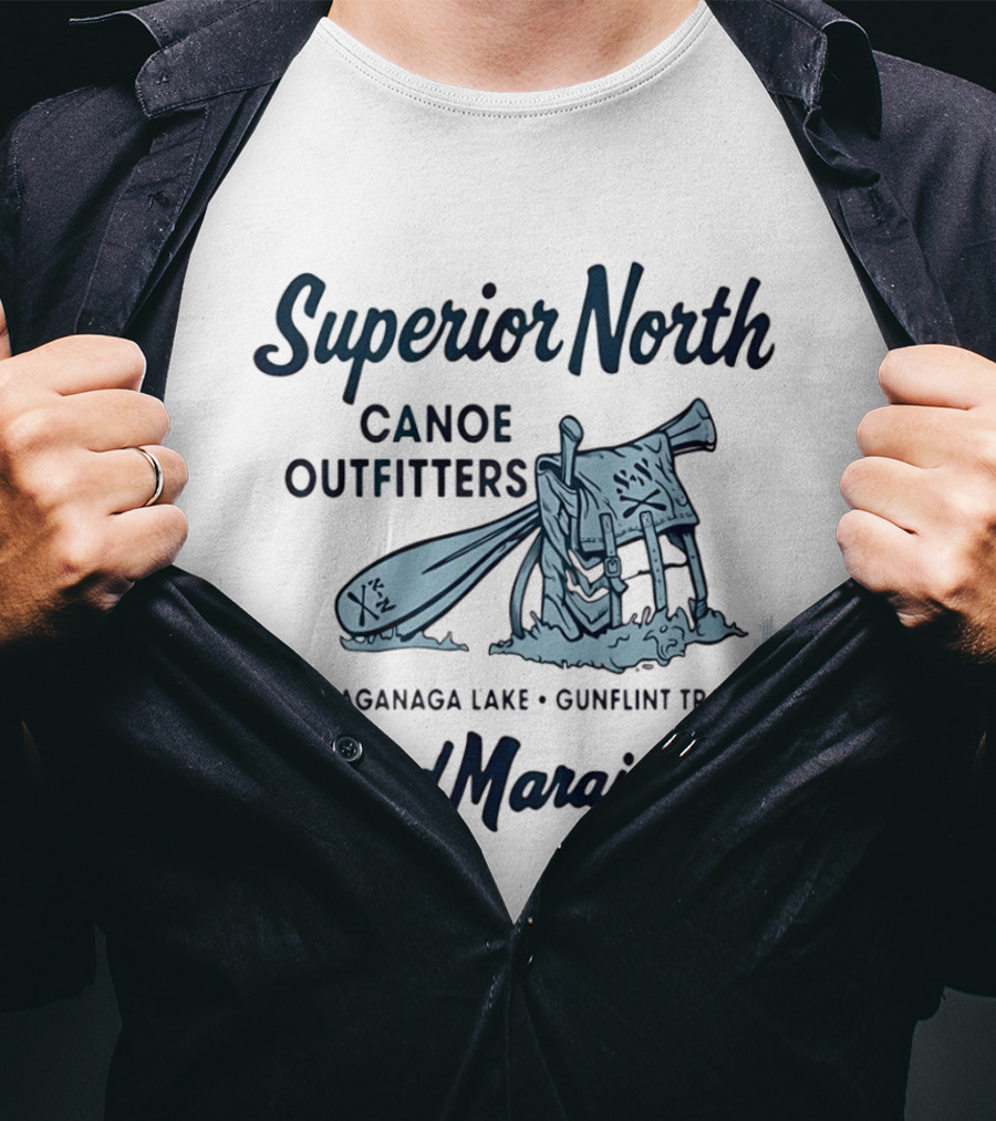 Superior North Canoe Outfitters Saganaa Lake Gunflint Trail Grand Marais Mn T-Shirt