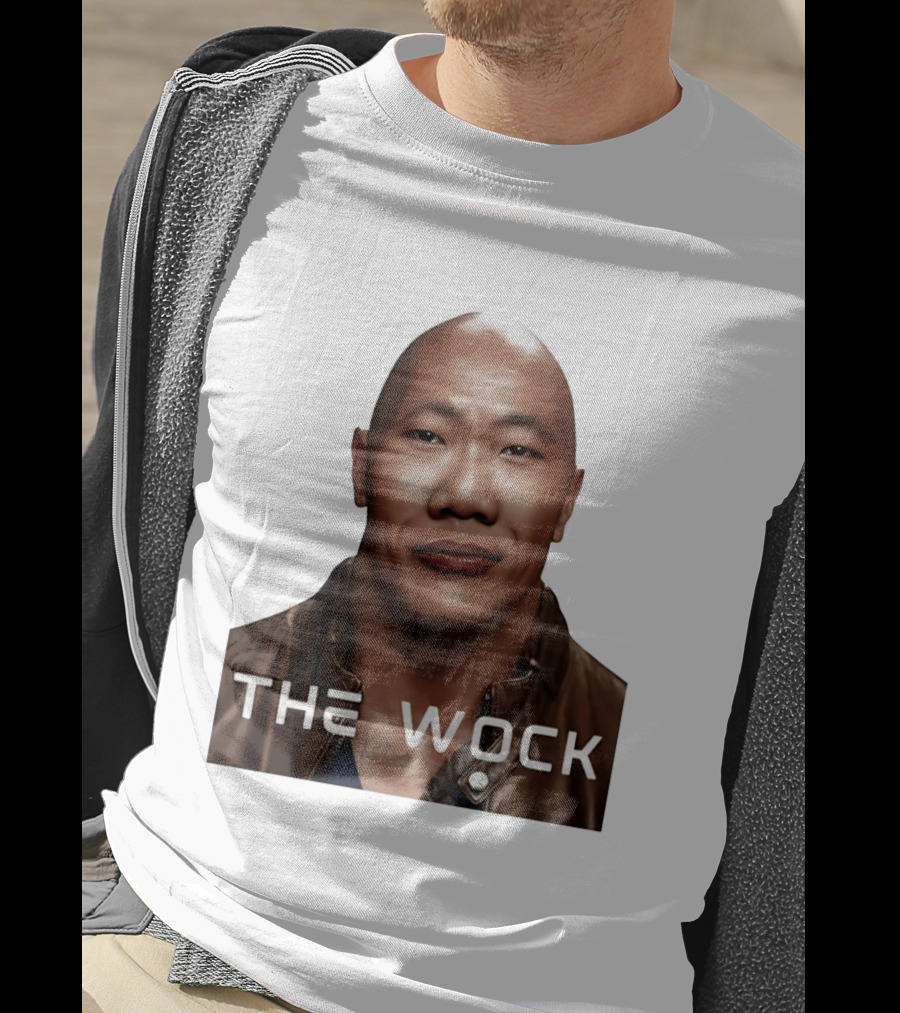 The Wock Parody Face Mashup The Rock And Wok T-Shirt