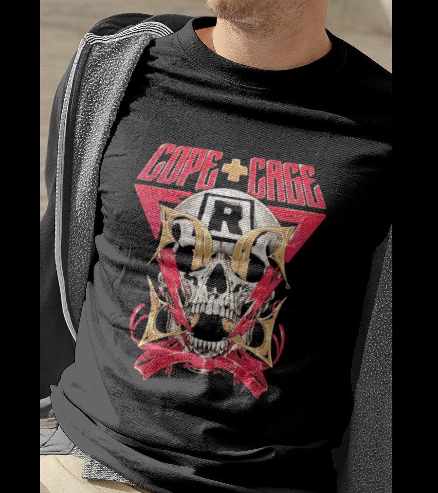 COPE CAGE Adam Copeland Christian Cage Skull R T-Shirt