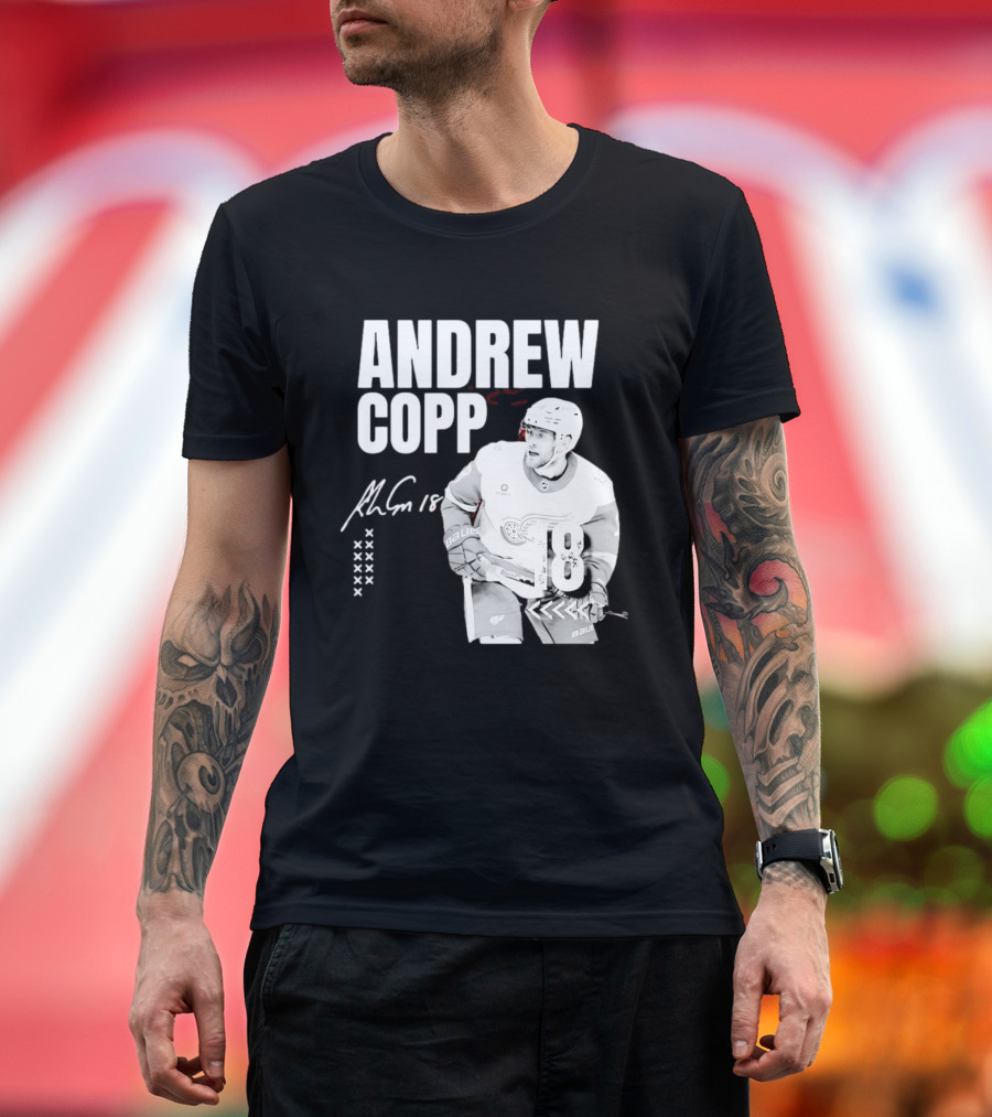 Andrew Copp Detroit Red Wings 18 NHL Hockey Player Signature Jersey T-Shirt