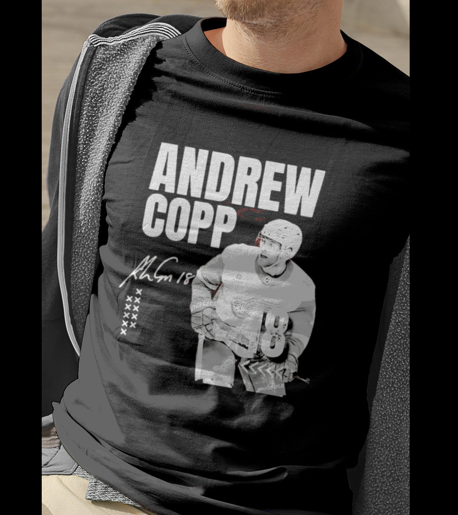 Andrew Copp Detroit Red Wings 18 NHL Hockey Player Signature Jersey T-Shirt